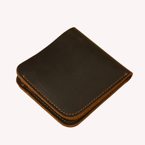 Men Wallets Leather Short Male Purse Vintage Minimalist Wallet