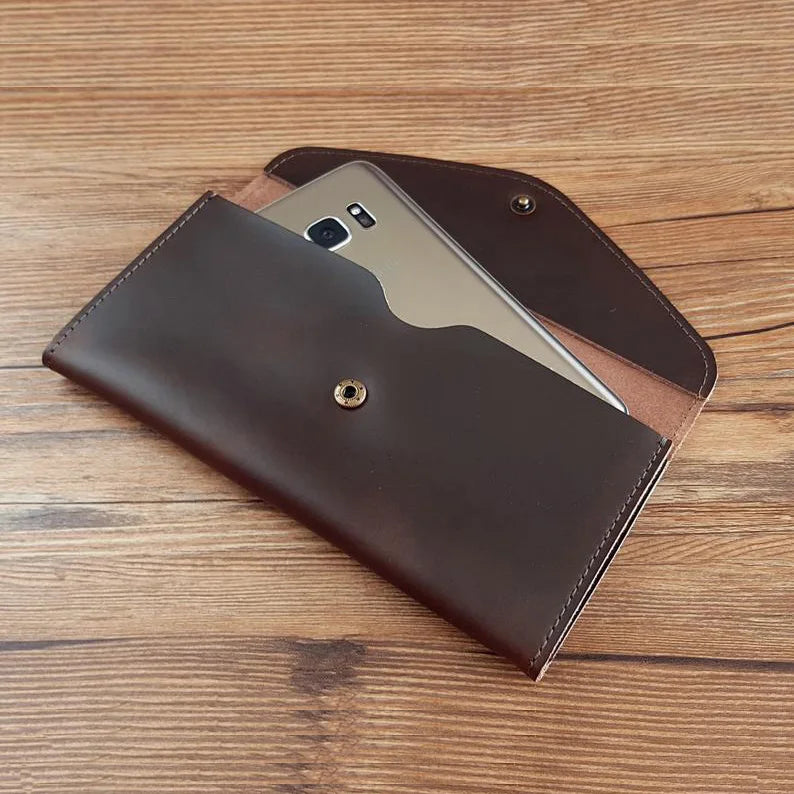 Smartphone Clutch Wallet Vintage Leather Women's Wallet