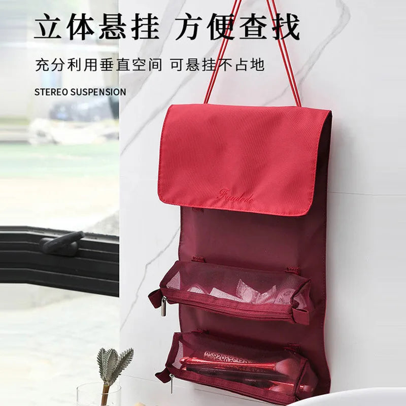Portable 4-in-1 Hanging Cosmetic Bag Travel Wash Bag