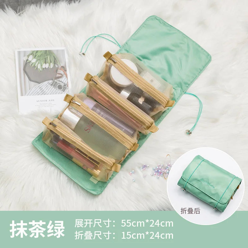 Portable 4-in-1 Hanging Cosmetic Bag Travel Wash Bag
