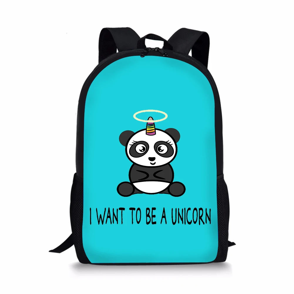 HaoYun Children's Backpack Panda Unicorn School Bags
