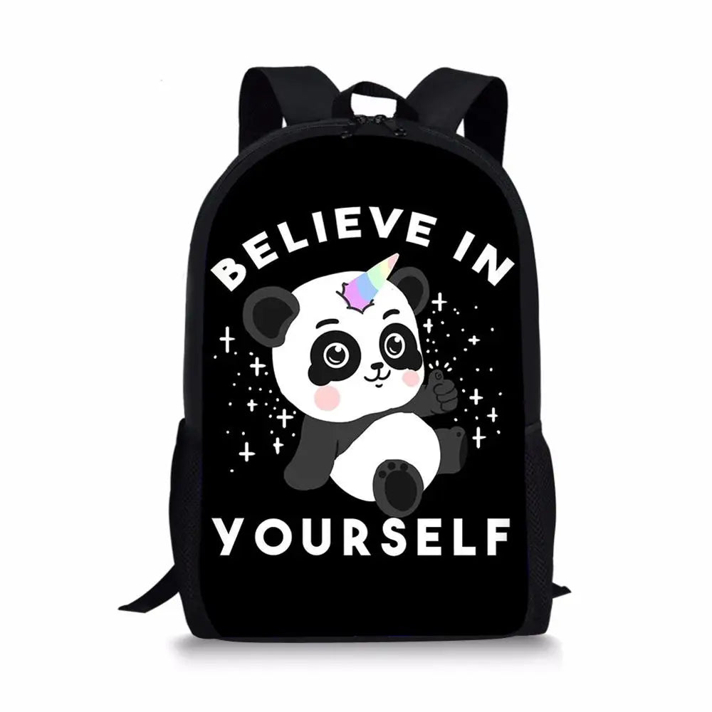 HaoYun Children's Backpack Panda Unicorn School Bag