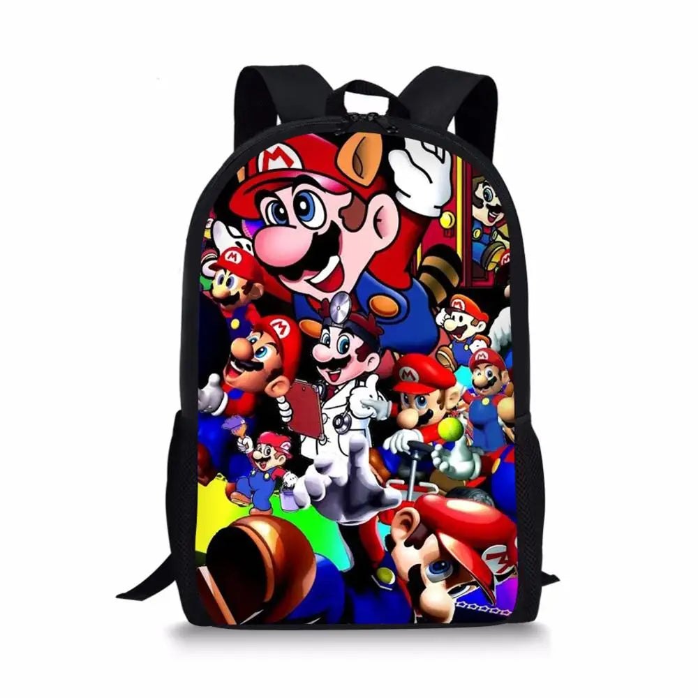 Super Mario Print School Backpack for Kids