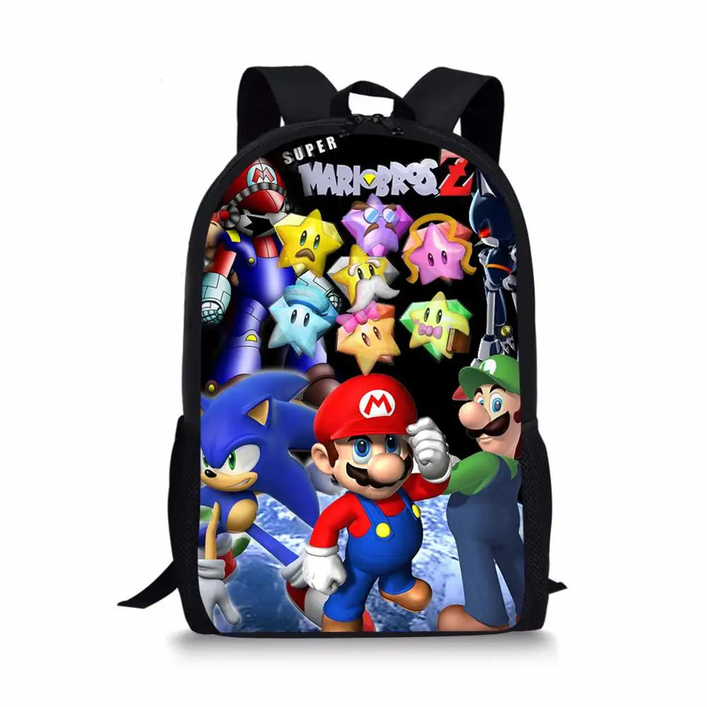 Super Mario Print School Backpack for Kids