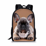 HaoYun Kids School Bags Bulldogs Children Book Bag Travel Backpack