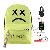 Harajuku Lil Peep Pink Backpack for School Teenagers Girls Student