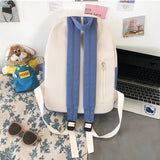 Harajuku Shark Shiba Inu Printing School Bags Mochila Students Backpack