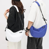 Harajuku Solid Nylon Handbag Streetwear Shoulder Messenger Satchel Bag Crossbody