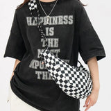 Harajuku Solid Nylon Handbag Streetwear Shoulder Messenger Satchel Bag Crossbody