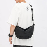 Harajuku Solid Nylon Handbag Streetwear Shoulder Messenger Satchel Bag Crossbody