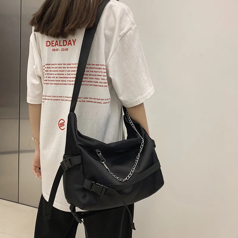 Harajuku Techwear Nylon Sling Gothic Crossbody Bags For Women