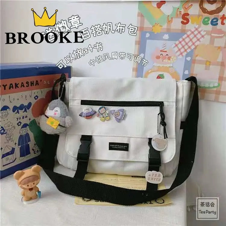 Harajuku Canvas Women Crossbody Bag Casual Handbag