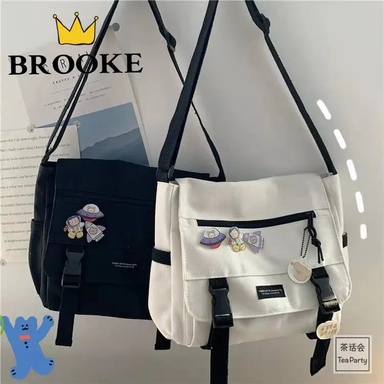 Harajuku Canvas Women Crossbody Bag Casual Handbag