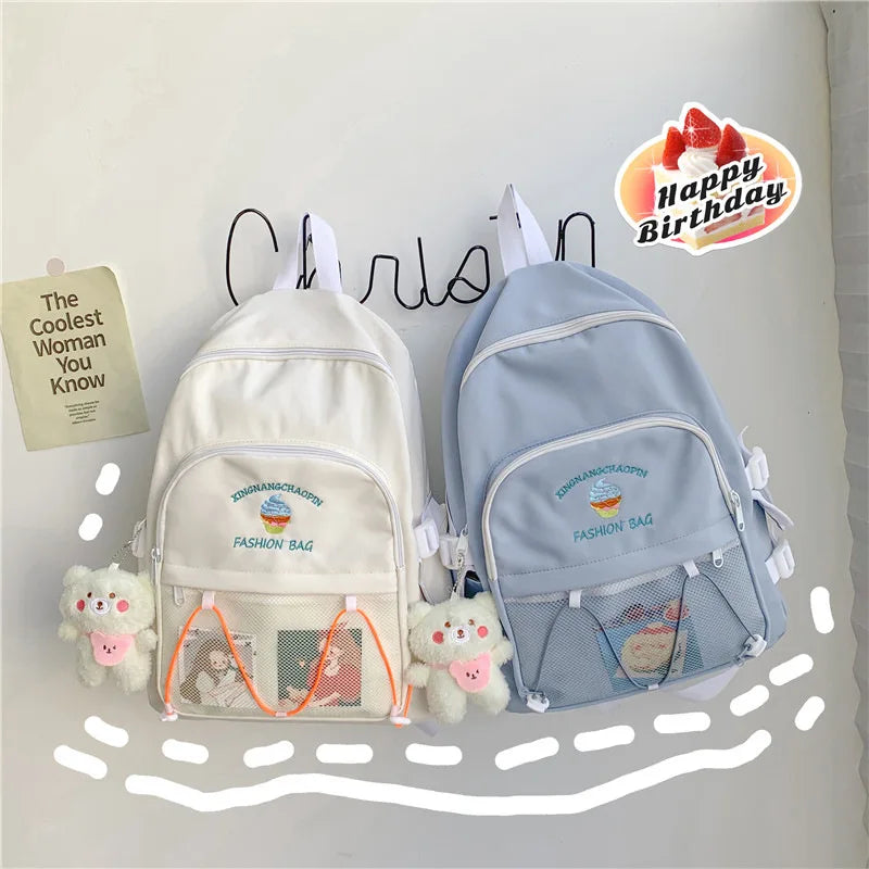 Harajuku Women Large Capacity Waterproof Backpack for Teenage Girls