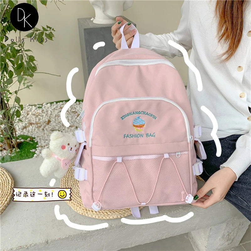 Harajuku Women Large Capacity Waterproof Backpack for Teenage Girls
