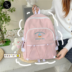 Harajuku Women Large Capacity Waterproof Backpack for Teenage Girls