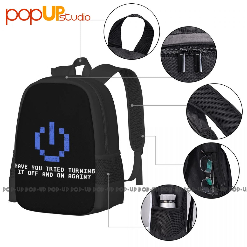 Large Capacity Travel Gym Bag - Turn It Off And On Again