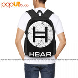 Hedera Hashgraph Backpack Large Capacity Vintage Schoolbag Gym Tote Bag
