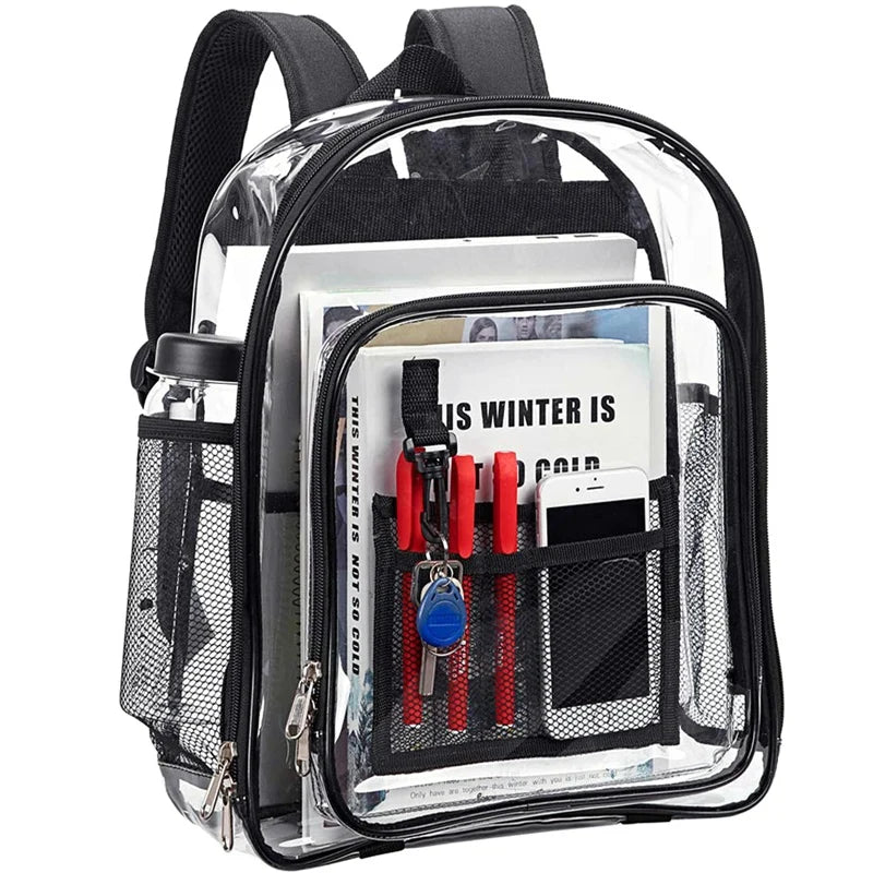 Clear Backpack for Security Check, School, Travel - Heavy Duty