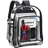 Clear Backpack for Security Check, School, Travel - Heavy Duty