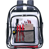 Clear Backpack for Security Check, School, Travel - Heavy Duty