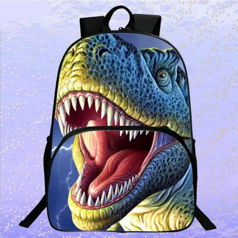 3D Printing Dinosaur Boys And Girls Backpack Schoolbag