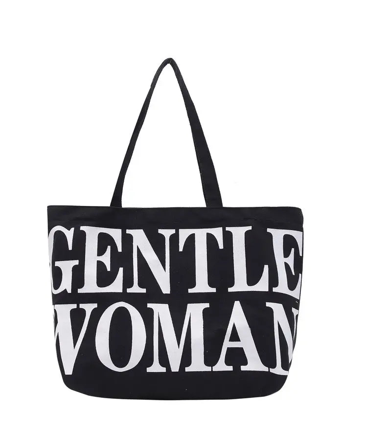 Large Capacity Women's Canvas Tote Bag Retro Style Shoulder Messenger Purse