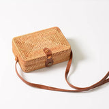 Woven Rattan Mini Shoulder Bag Vintage Summer Crossbody Bag