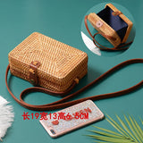 Woven Rattan Mini Shoulder Bag Vintage Summer Crossbody Bag