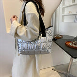 Large Capacity Totes Cotton-Padded Shoulder Bag