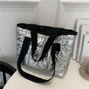 Large Capacity Totes Cotton-Padded Shoulder Bag