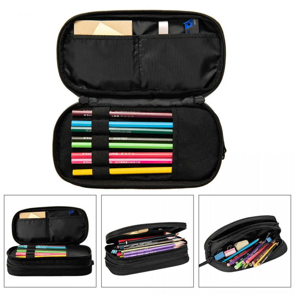 2 Layered Pencil Organizer Pen Storage Case for Girls and Ladies