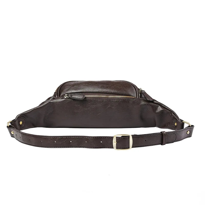 High Men's Crossbody Bag Leather Casual Man Sling Bag