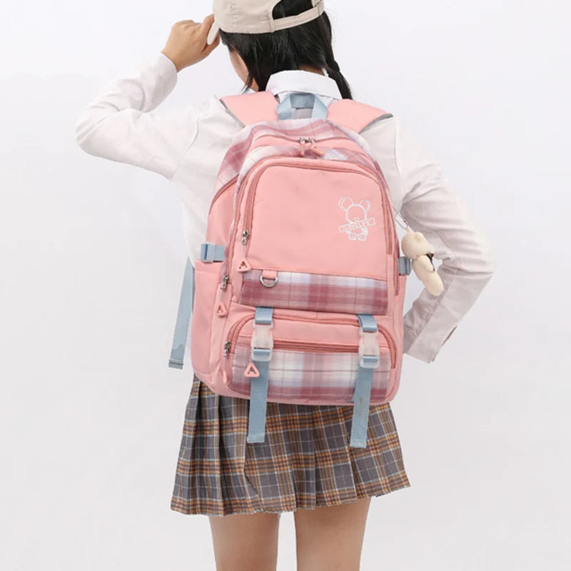 Cartoon Student Schoolbag Women's Backpack Bookbag for Teenage Girls