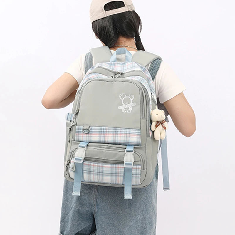 Cartoon Student Schoolbag Women's Backpack Bookbag for Teenage Girls