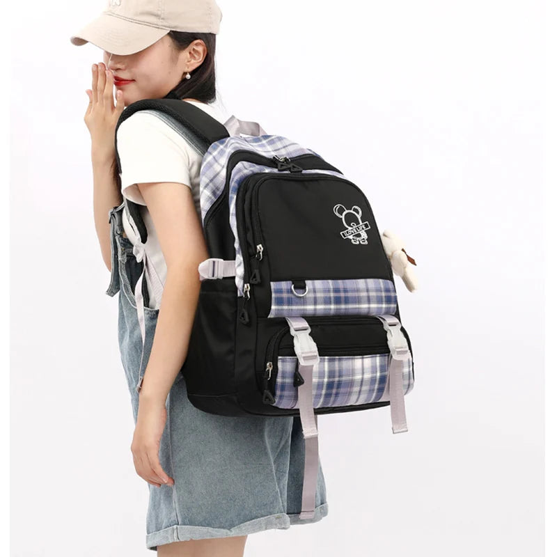 Cartoon Student Schoolbag Women's Backpack Bookbag for Teenage Girls