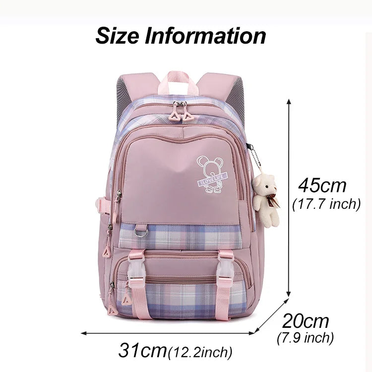 Cartoon Student Schoolbag Women's Backpack Bookbag for Teenage Girls