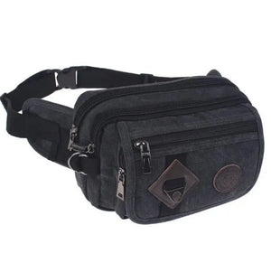 Casual Canvas Men Waist Packs Vintage Messenger Bags Men Phone Purse Travel Bag