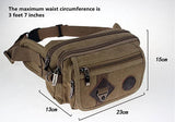 Casual Canvas Men Waist Packs Vintage Messenger Bags Men Phone Purse Travel Bag
