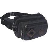 Casual Canvas Men Waist Packs Vintage Messenger Bags Men Phone Purse Travel Bag
