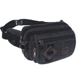 Casual Canvas Men Waist Packs Vintage Messenger Bags Men Phone Purse Travel Bag