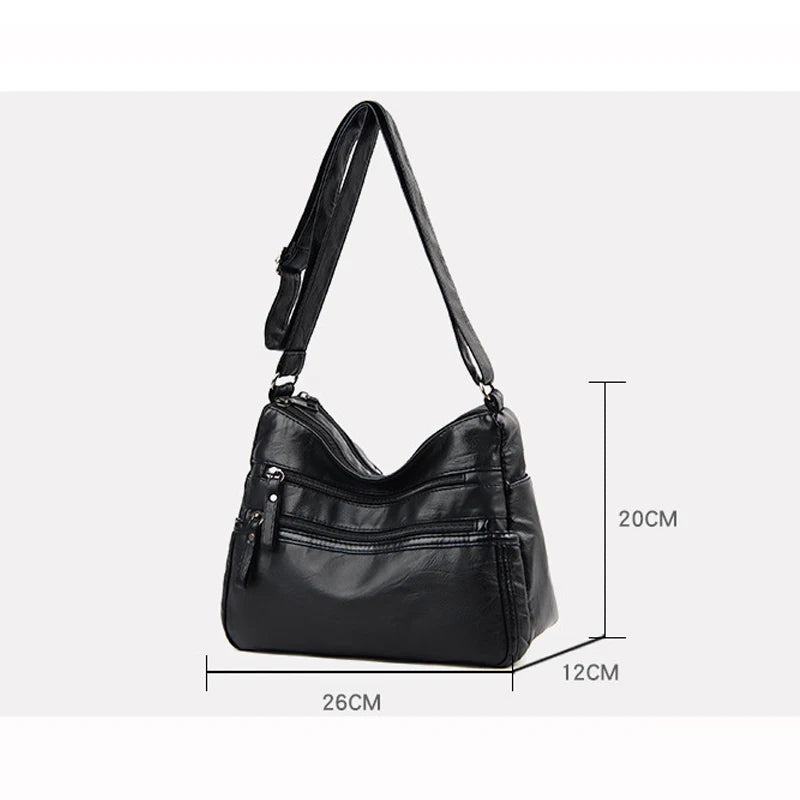 Casual Vintage Leather Hobo Tote Shoulder Bag