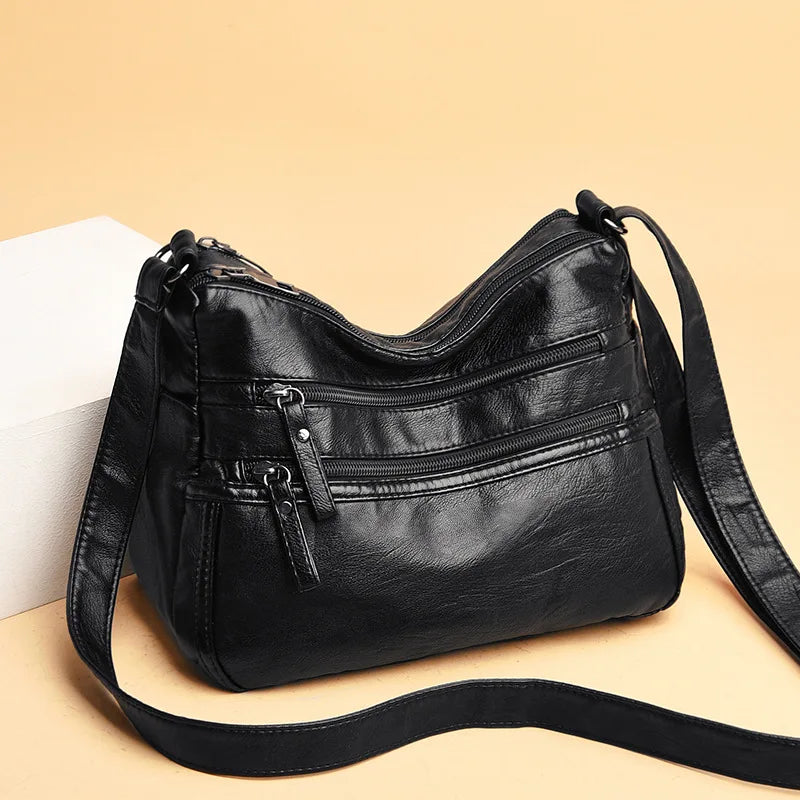 Casual Vintage Leather Hobo Tote Shoulder Bag