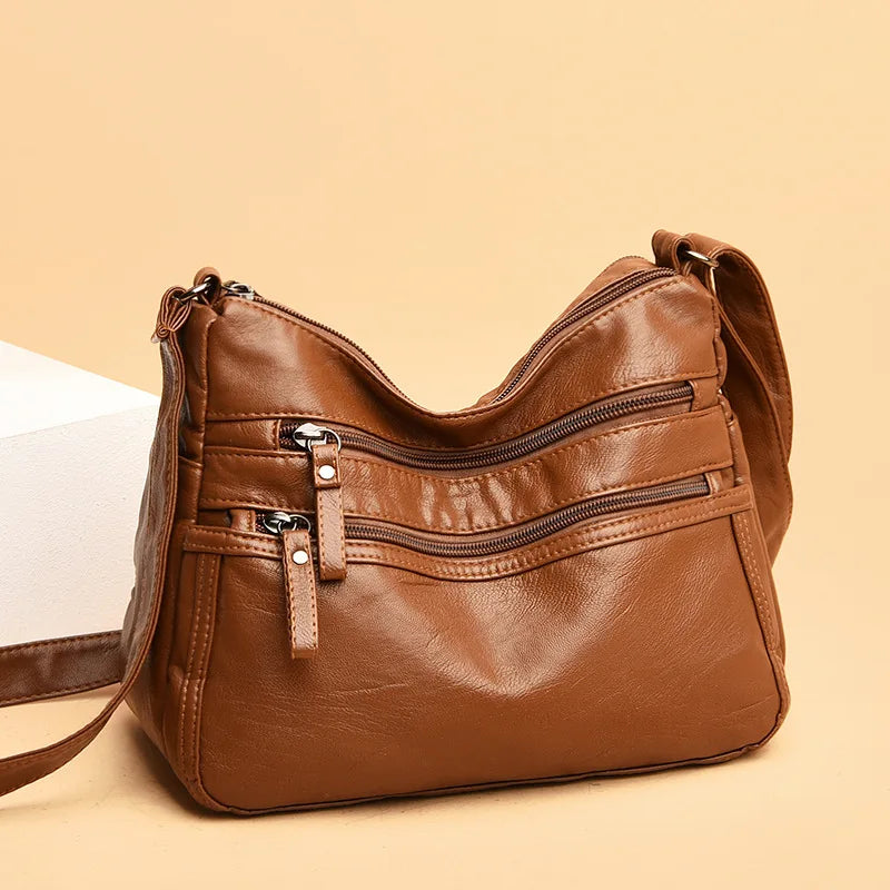 Casual Vintage Leather Hobo Tote Shoulder Bag