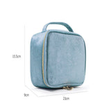 Flannel Cosmetic Bag Zipper Beauty Organizer Toiletry Bag