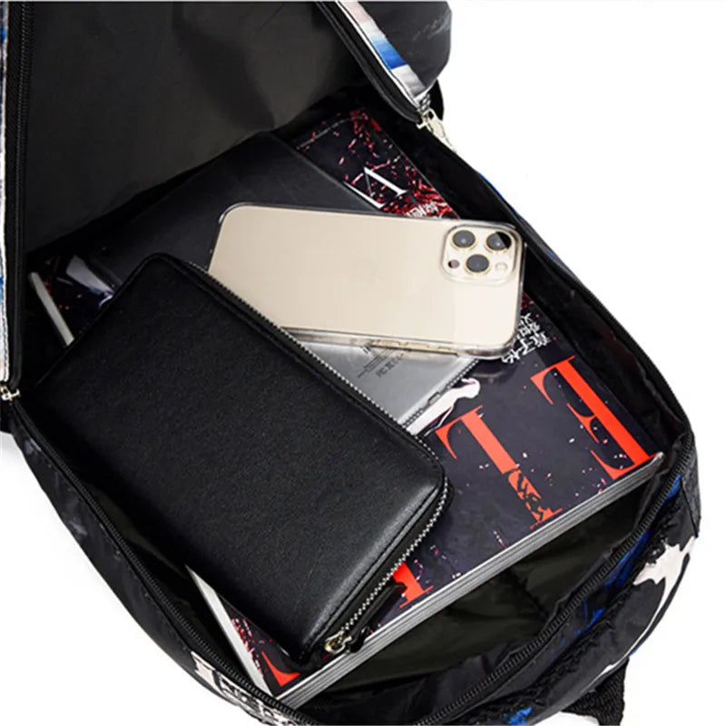 High Football Print Backpacks For Teens Boys Girls School Bags