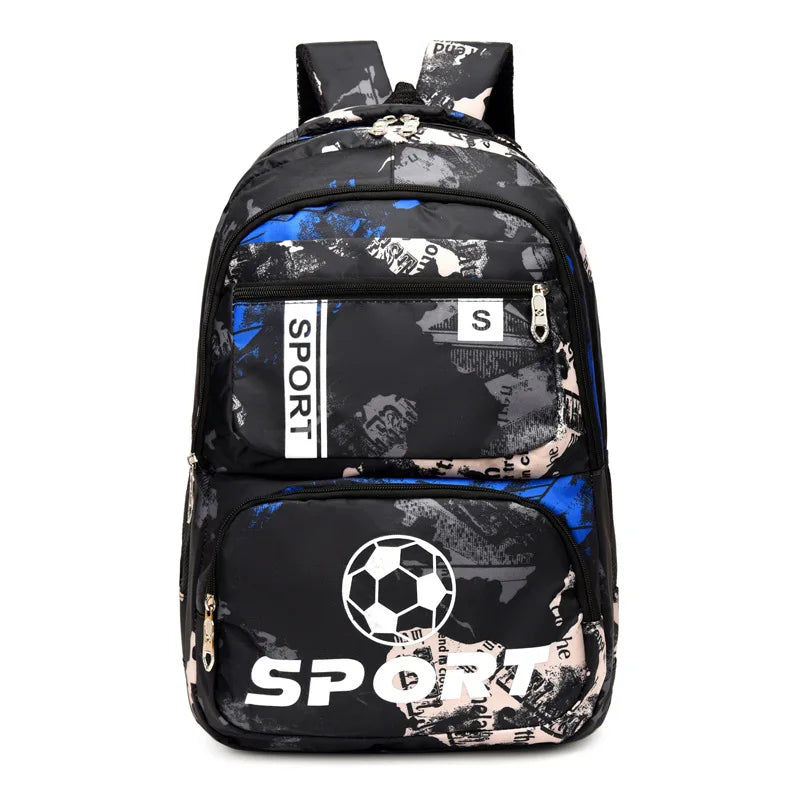 High Football Print Backpacks For Teens Boys Girls School Bags