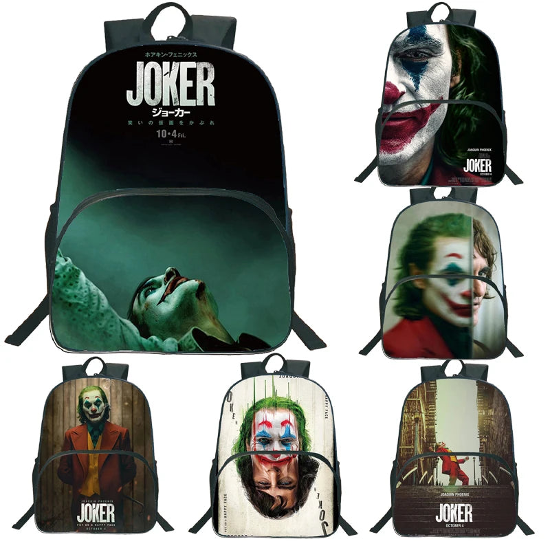 Joker Backpack Kids Boys Girls Teens 16in School Travel Bag
