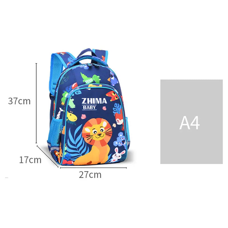 Kids School Bags Orthopedic Backpack Animal Zoo Printed Mochila Escolares