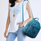 Soft Leather Shoulder Bag for Girls Small Travel Backpack